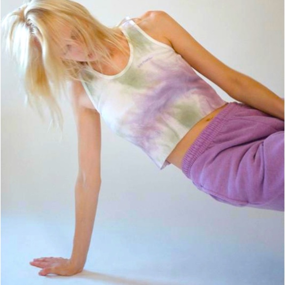 Urban Outfitters Iets Frans Tie Dye Tank Top Women's Green and Purple Size L - Picture 3 of 17